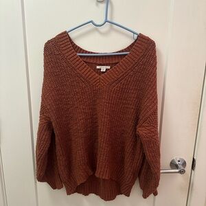 American eagle burnt orange knit oversized sweater